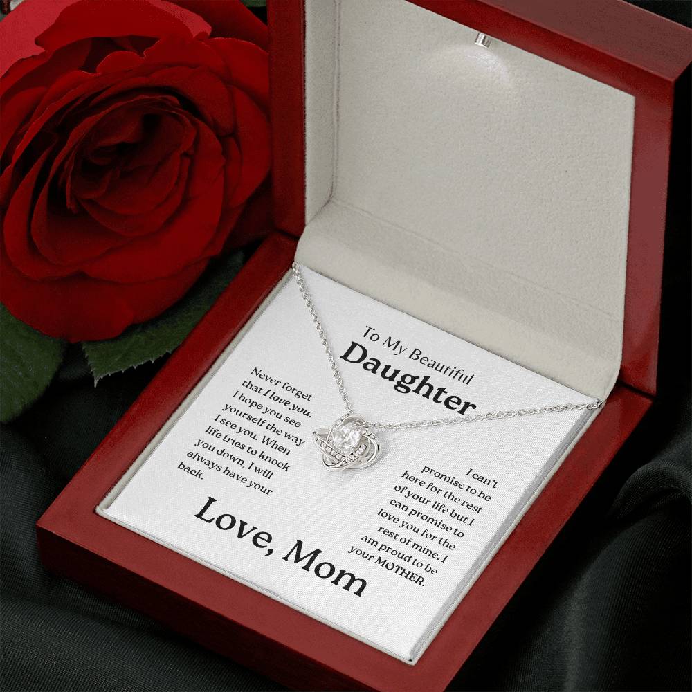 My Daughter | Mom has your back - Love Knot Necklace