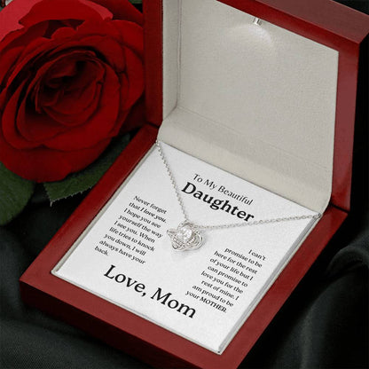 My Daughter | Mom has your back - Love Knot Necklace