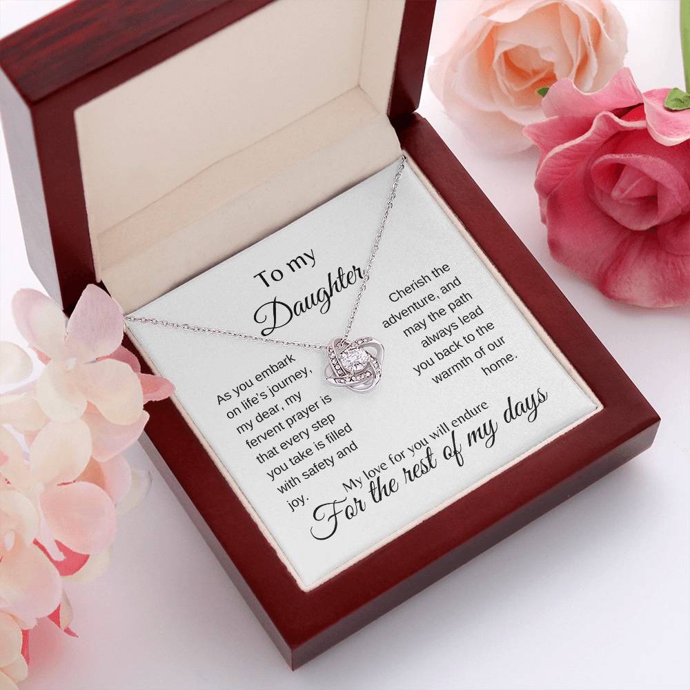 My Daughter | Cherish the adventure - Love Knot Necklace