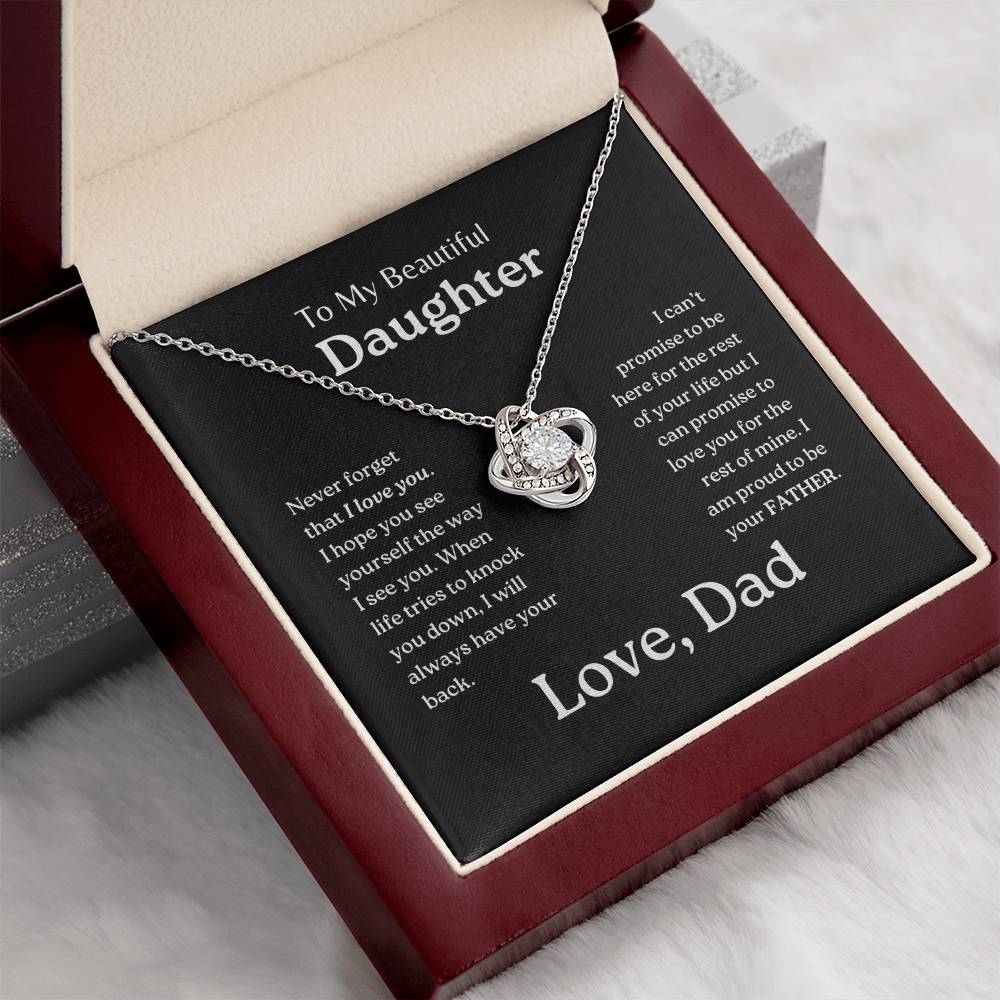 My Daughter | Dad has your back - Love Knot Necklace