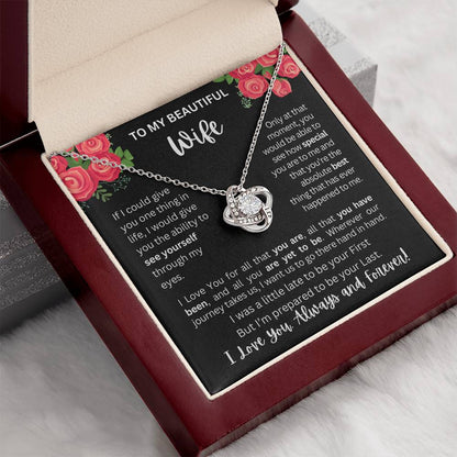 To My Wife | See Through My Eyes - Love Knot Necklace