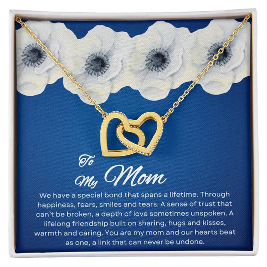 To My Mom | Special Bond - Interlocking Hearts Necklace