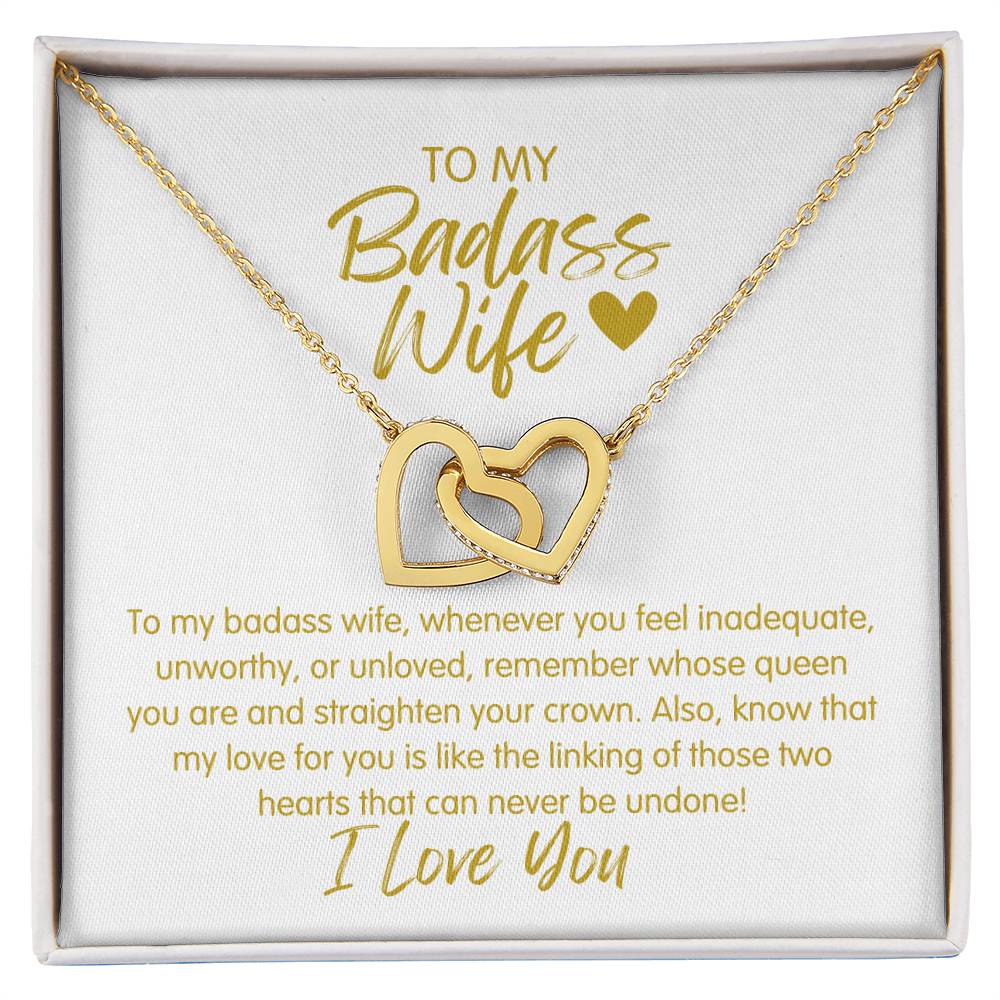 Badass Wife | The Queen - Interlocking Hearts Necklace