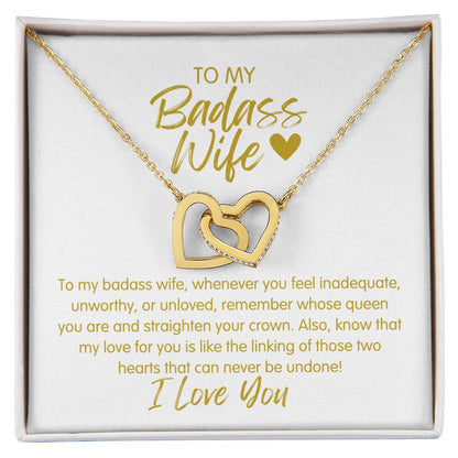 Badass Wife | The Queen - Interlocking Hearts Necklace