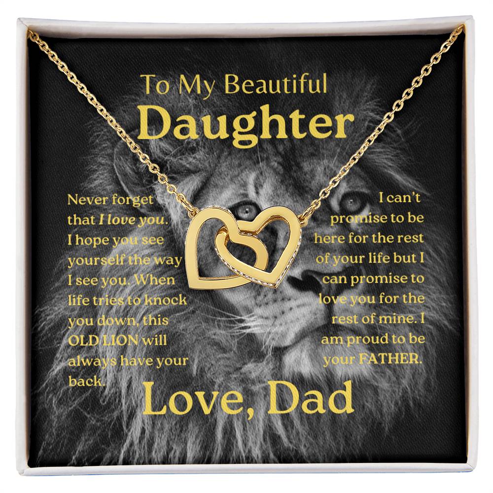 My Daughter | This old lion - Interlocking Hearts Necklace