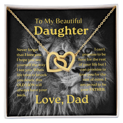 My Daughter | This old lion - Interlocking Hearts Necklace