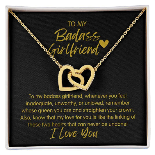 Badass Girlfriend | The Queen - Interlocking Hearts Necklace