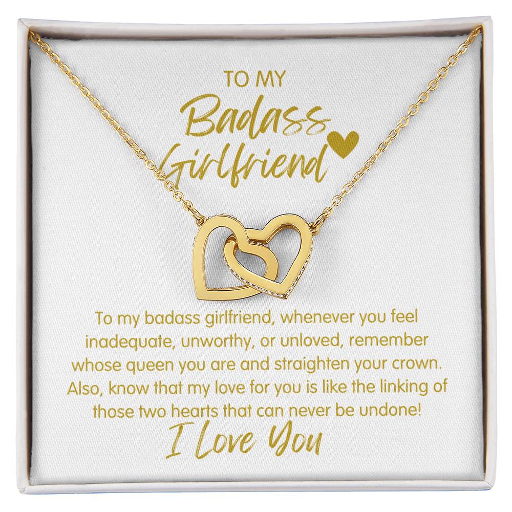 Badass Girlfriend | The Queen - Interlocking Hearts Necklace