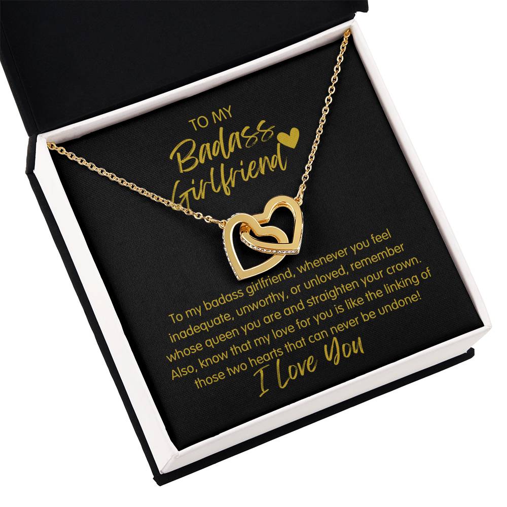 Badass Girlfriend | The Queen - Interlocking Hearts Necklace