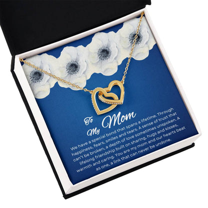 To My Mom | Special Bond - Interlocking Hearts Necklace