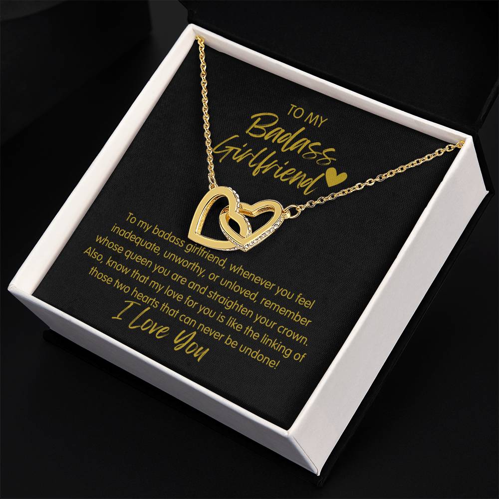 Badass Girlfriend | The Queen - Interlocking Hearts Necklace