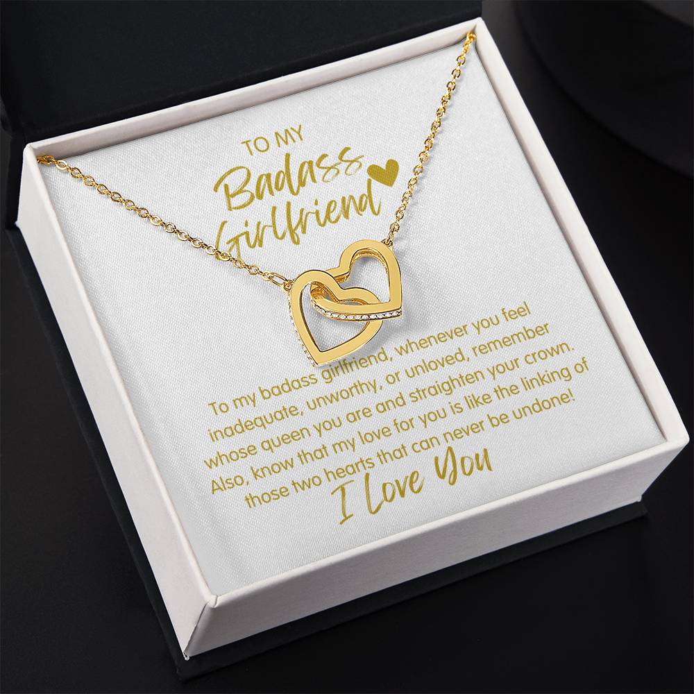 Badass Girlfriend | The Queen - Interlocking Hearts Necklace