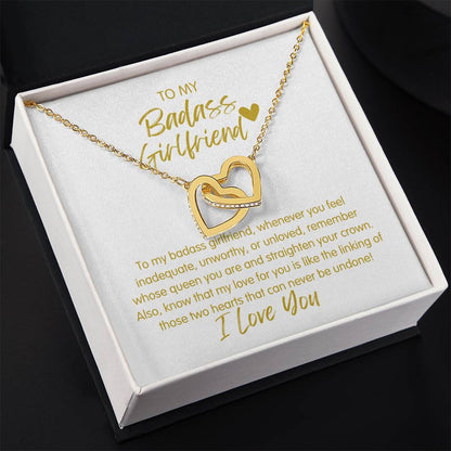 Badass Girlfriend | The Queen - Interlocking Hearts Necklace