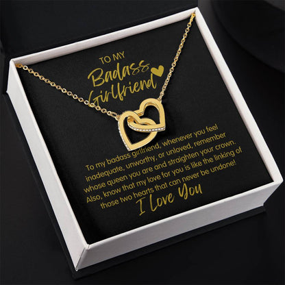 Badass Girlfriend | The Queen - Interlocking Hearts Necklace