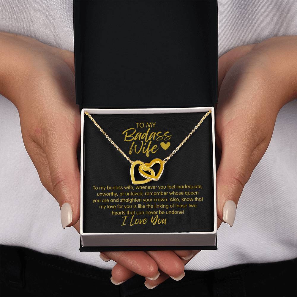 Badass Wife | The Queen - Interlocking Hearts Necklace