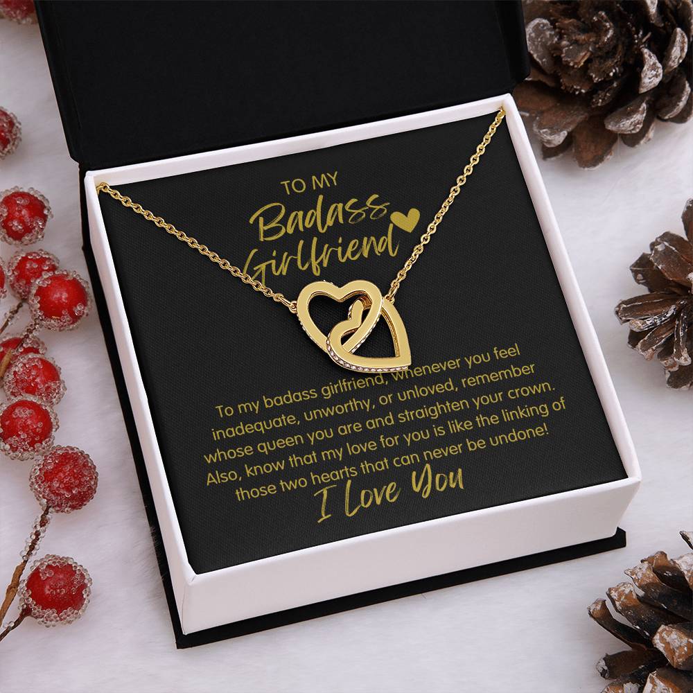 Badass Girlfriend | The Queen - Interlocking Hearts Necklace