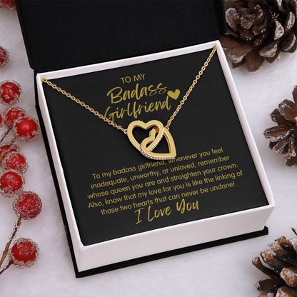 Badass Girlfriend | The Queen - Interlocking Hearts Necklace