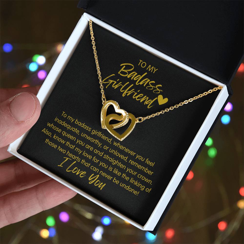 Badass Girlfriend | The Queen - Interlocking Hearts Necklace