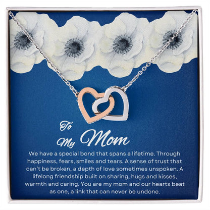 To My Mom | Special Bond - Interlocking Hearts Necklace