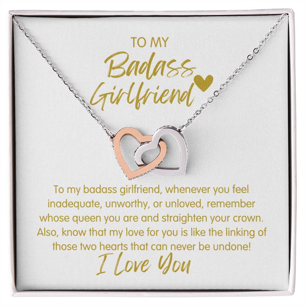 Badass Girlfriend | The Queen - Interlocking Hearts Necklace