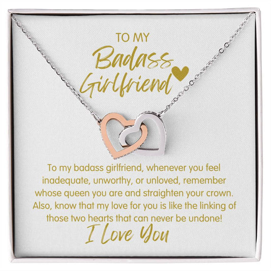 Badass Girlfriend | The Queen - Interlocking Hearts Necklace