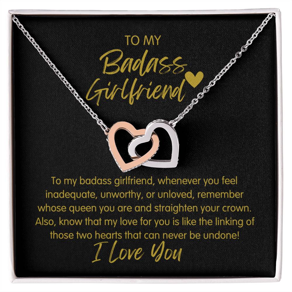 Badass Girlfriend | The Queen - Interlocking Hearts Necklace