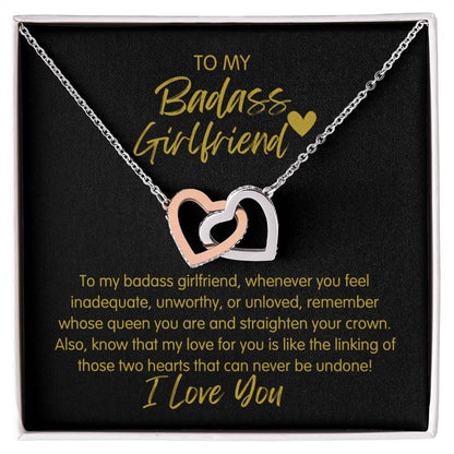 Badass Girlfriend | The Queen - Interlocking Hearts Necklace
