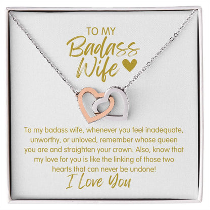 Badass Wife | The Queen - Interlocking Hearts Necklace