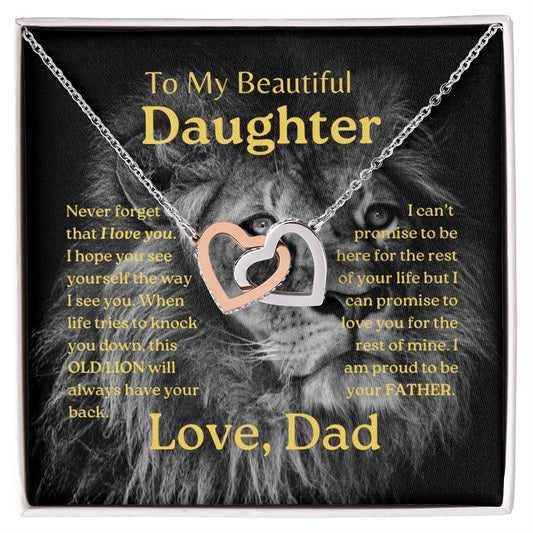 My Daughter | This old lion - Interlocking Hearts Necklace