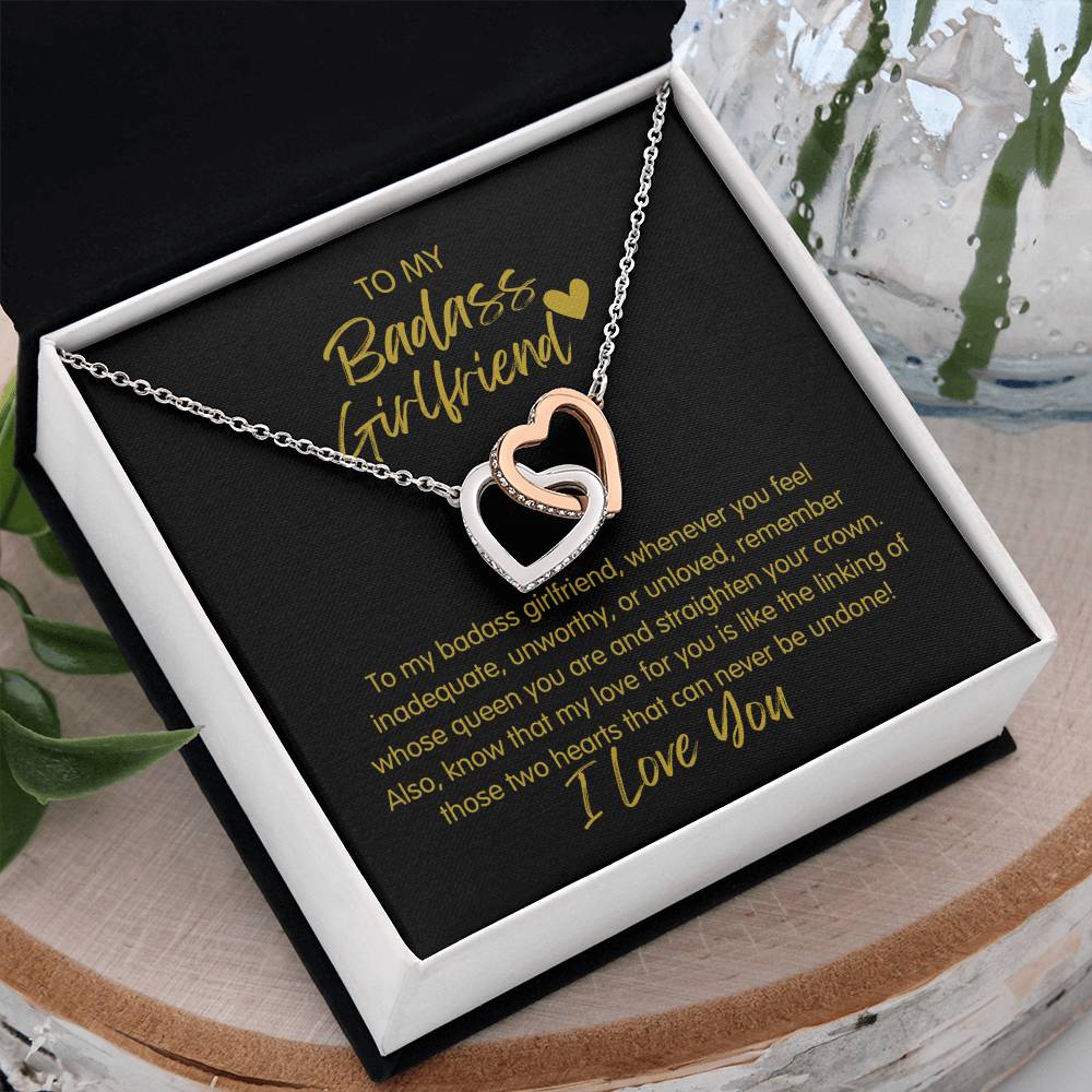 Badass Girlfriend | The Queen - Interlocking Hearts Necklace