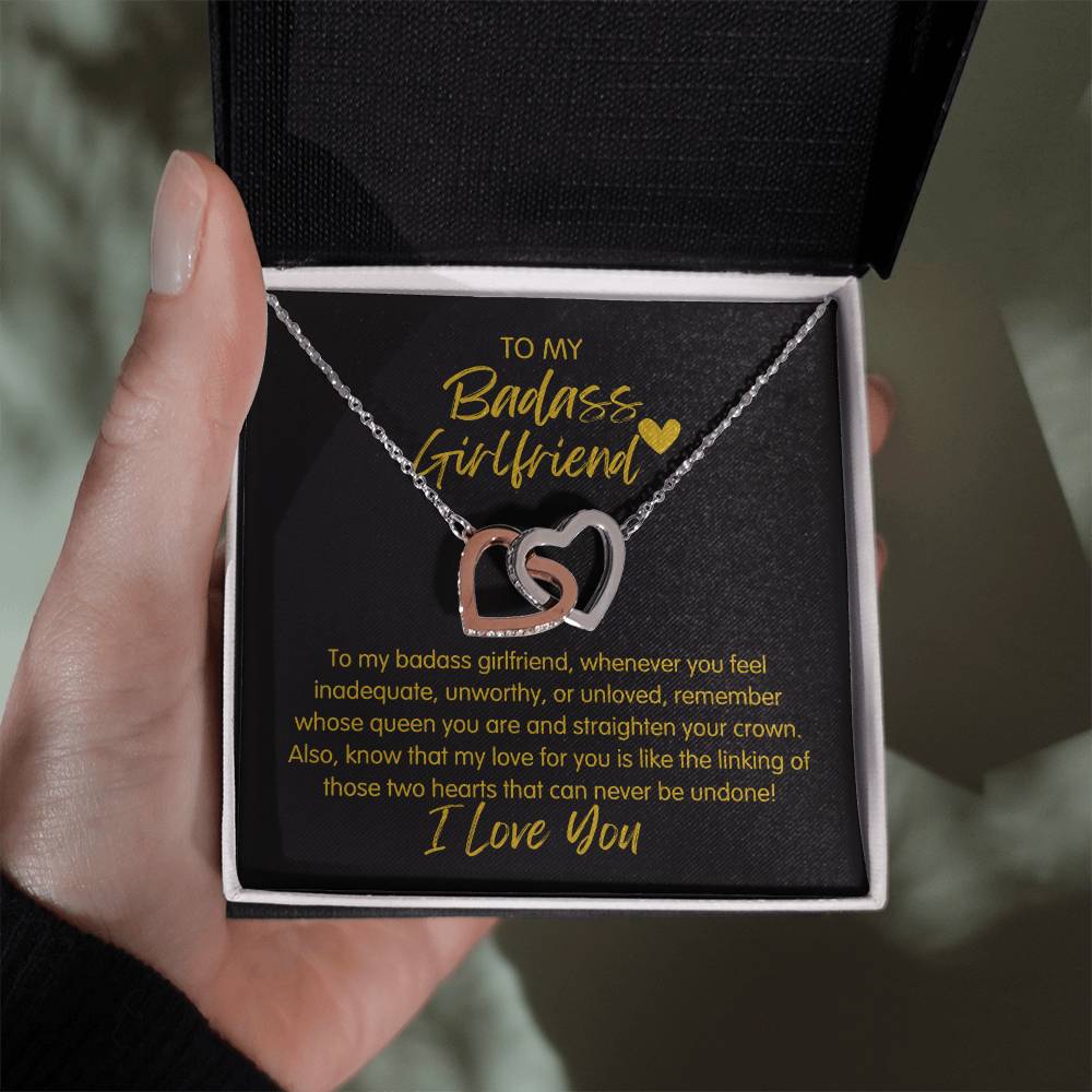 Badass Girlfriend | The Queen - Interlocking Hearts Necklace