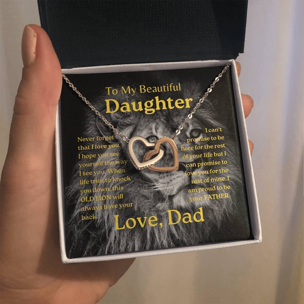 My Daughter | This old lion - Interlocking Hearts Necklace