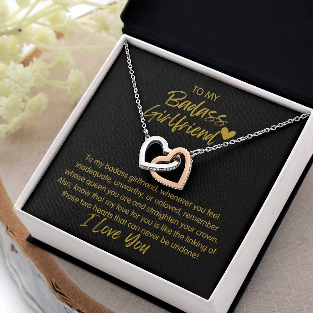 Badass Girlfriend | The Queen - Interlocking Hearts Necklace