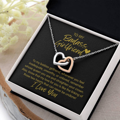 Badass Girlfriend | The Queen - Interlocking Hearts Necklace