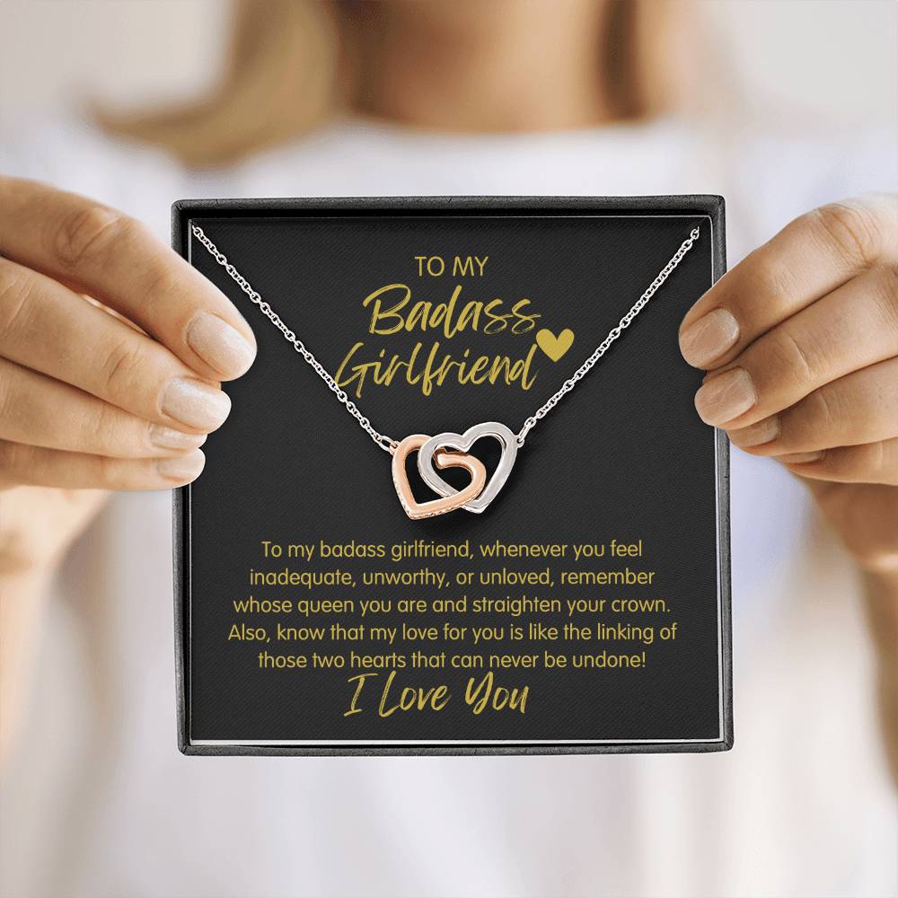 Badass Girlfriend | The Queen - Interlocking Hearts Necklace
