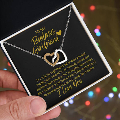 Badass Girlfriend | The Queen - Interlocking Hearts Necklace
