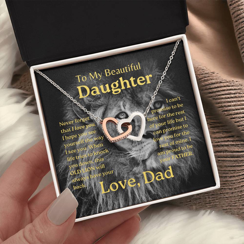 My Daughter | This old lion - Interlocking Hearts Necklace