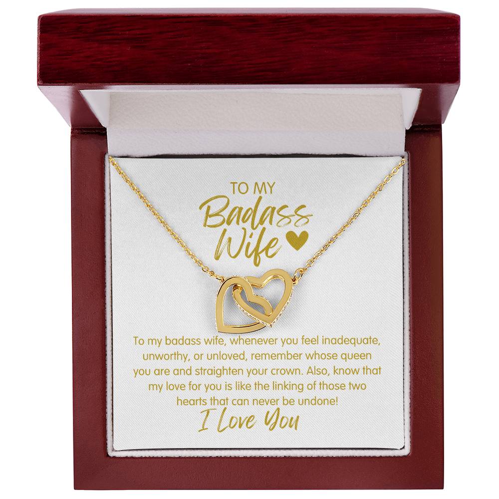 Badass Wife | The Queen - Interlocking Hearts Necklace