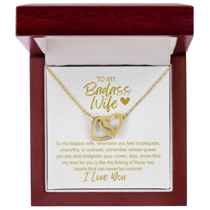 Badass Wife | The Queen - Interlocking Hearts Necklace