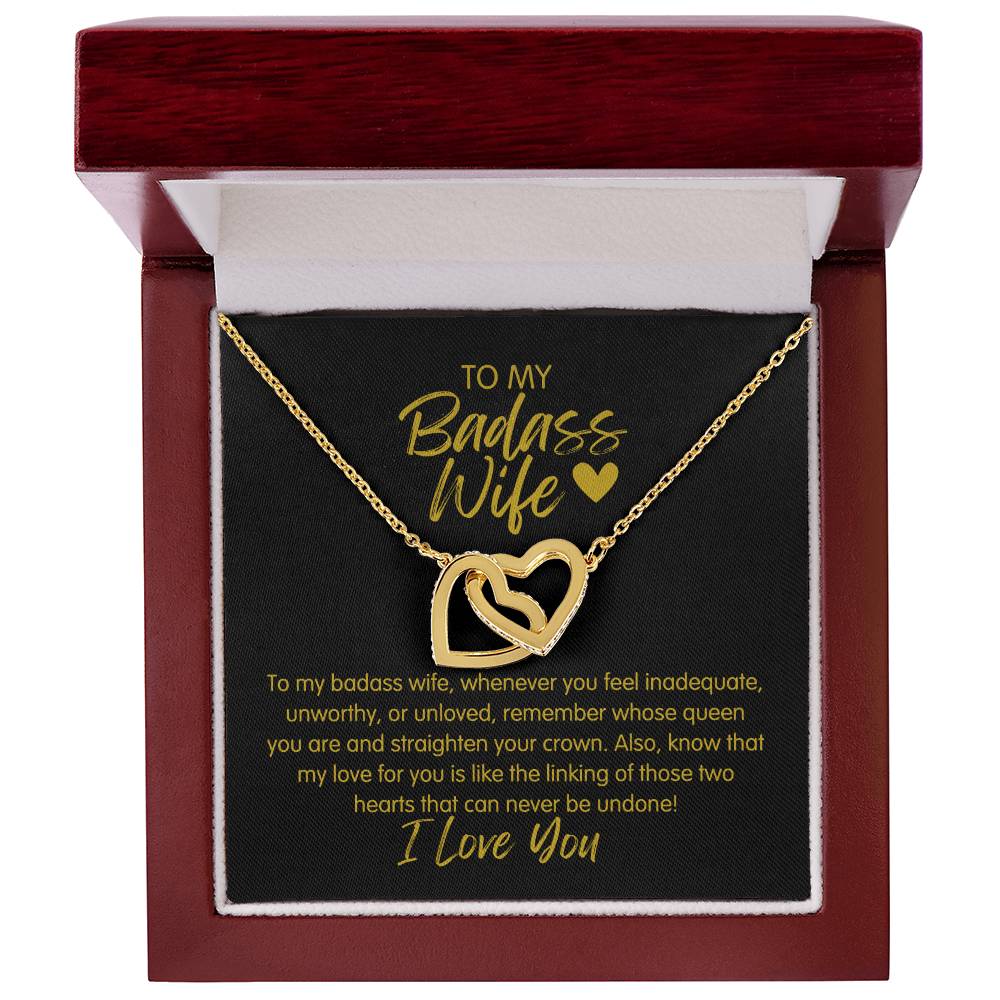 Badass Wife | The Queen - Interlocking Hearts Necklace