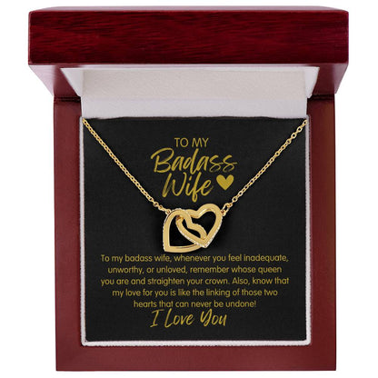 Badass Wife | The Queen - Interlocking Hearts Necklace