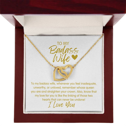 Badass Wife | The Queen - Interlocking Hearts Necklace