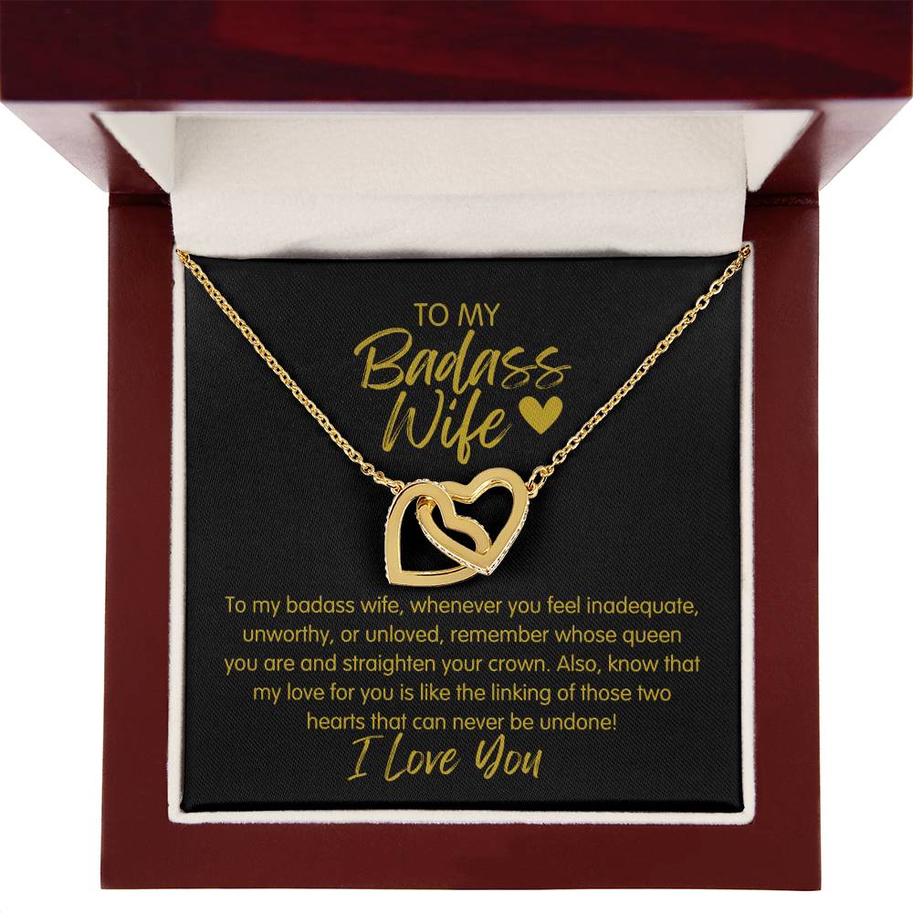 Badass Wife | The Queen - Interlocking Hearts Necklace