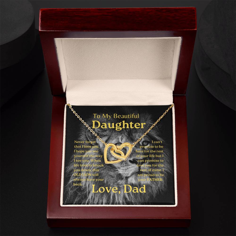 My Daughter | This old lion - Interlocking Hearts Necklace
