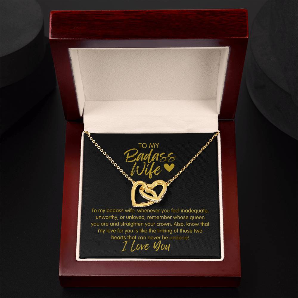 Badass Wife | The Queen - Interlocking Hearts Necklace