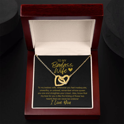 Badass Wife | The Queen - Interlocking Hearts Necklace