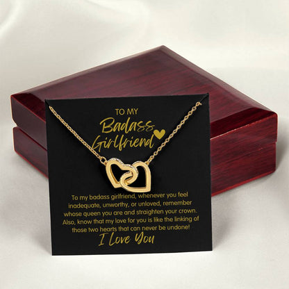 Badass Girlfriend | The Queen - Interlocking Hearts Necklace