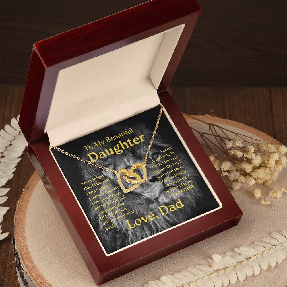 My Daughter | This old lion - Interlocking Hearts Necklace