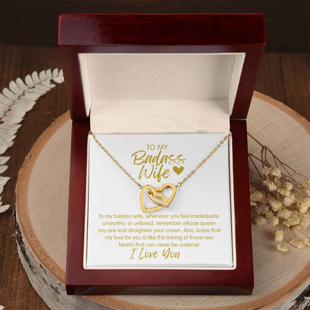 Badass Wife | The Queen - Interlocking Hearts Necklace