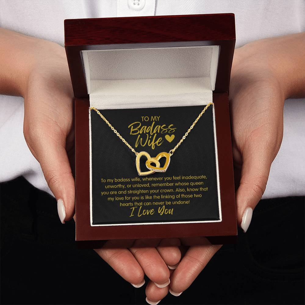Badass Wife | The Queen - Interlocking Hearts Necklace